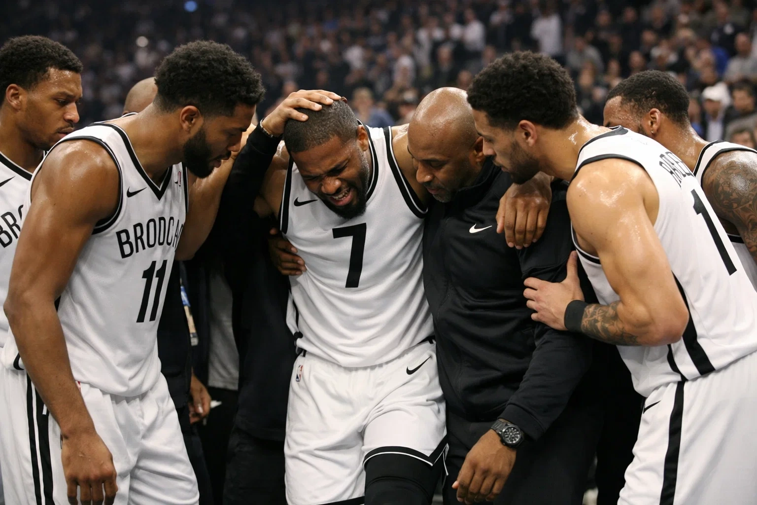 NBA-Teamkollegen reagieren besorgt auf die Verletzung eines Mitspielers