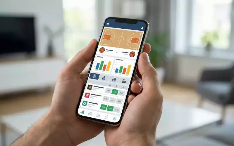 Smartphone mit verschiedenen Wett-Apps für Quotenvergleich