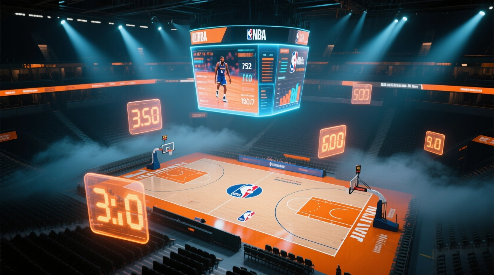 Basketball Wettarena mit digitalen Quoten